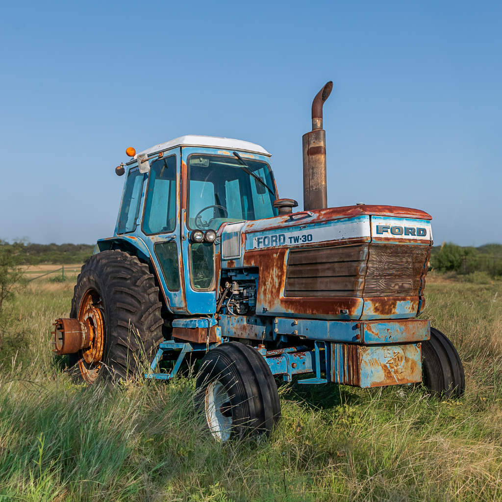 Rustic Tractor on Smith Ranch in Central Texas | Agricultural & Livestock Ranch | Jacoby Land Co